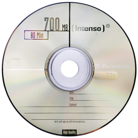(Intenso) CD-R 700MB (80 min.) pak. 1 komad Slim Case - CD-R700MB/1Slim