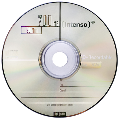 (Intenso) CD-R 700MB (80 min.) pak. 1 komad Slim Case - CD-R700MB/1Slim