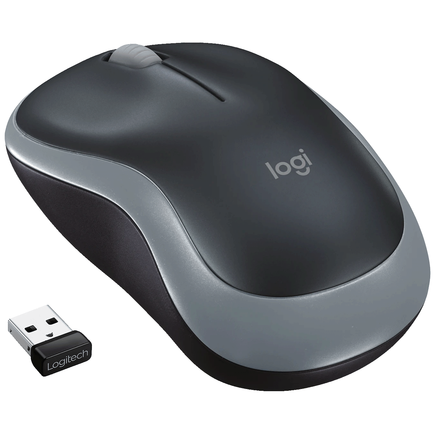 Logitech Miš bežični, 2.4 GHz, 1000 dpi, USB nano, Gray - M185