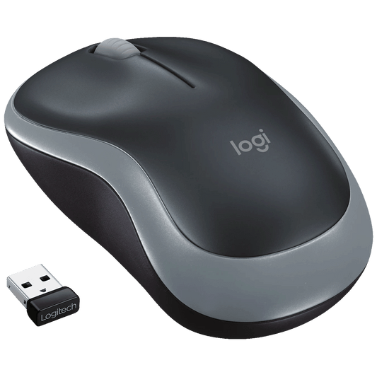 Logitech Miš bežični, 2.4 GHz, 1000 dpi, USB nano, Gray - M185