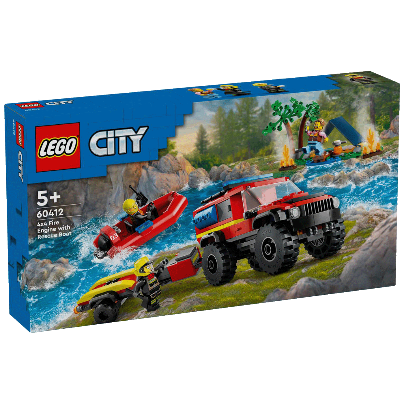 Lego Vatrogasno vozilo 4x4 sa spasilačkim čamcem,LEGO City - Vatrogasno vozilo sa čamcem