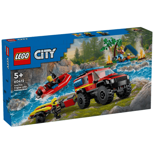 Lego Vatrogasno vozilo 4x4 sa spasilačkim čamcem,LEGO City - Vatrogasno vozilo sa čamcem