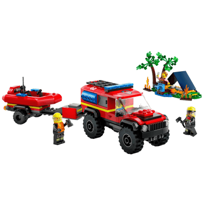 Lego Vatrogasno vozilo 4x4 sa spasilačkim čamcem,LEGO City - Vatrogasno vozilo sa čamcem
