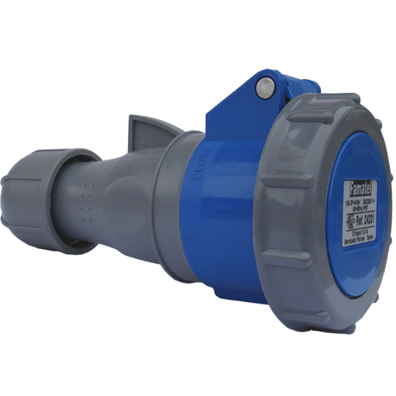 Famatel Utičnica spojka 16A, 220-240V, 3 polna (3P+T), H9, IP67 - 24201