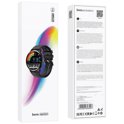 hoco. Pametni sat, 1.43" AMOLED, Bluetooth, IP68 - Y15 Black