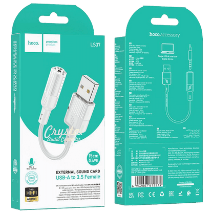 hoco. Adapter za slušalice, USB type A na 3.5 mm - LS37 Spirit