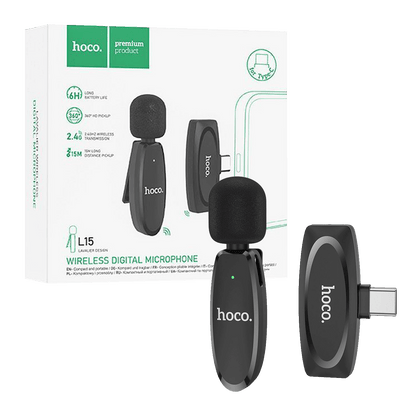 hoco. Bežični mikrofon sa USB type C konetktorom - L15 Crystal Lavalier