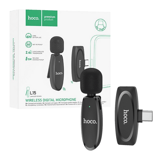 hoco. Bežični mikrofon sa USB type C konetktorom - L15 Crystal Lavalier