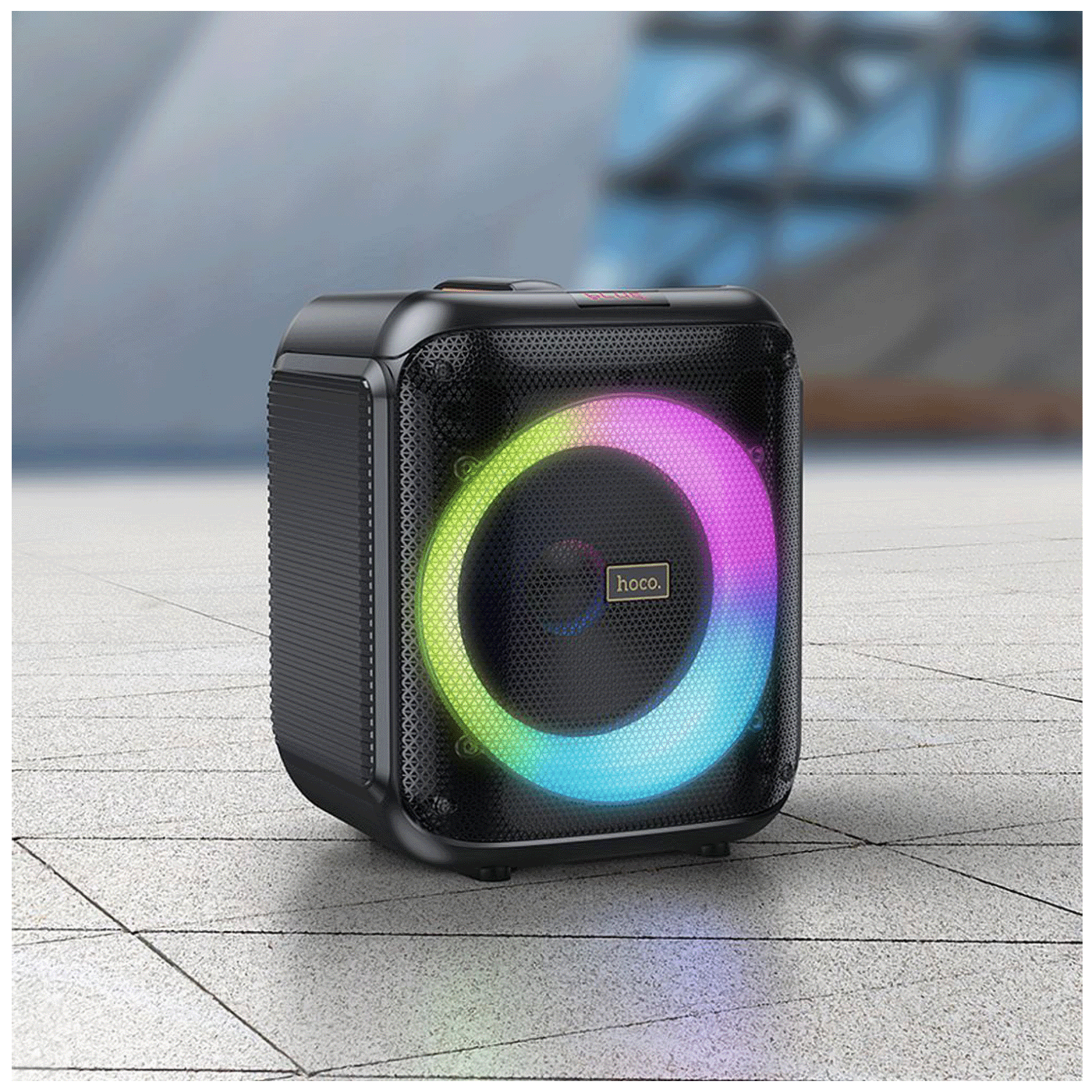 hoco. Zvučnik bežični sa mikrofonom, Bluetooth, RGB LED, 45W - HA1 Graceful