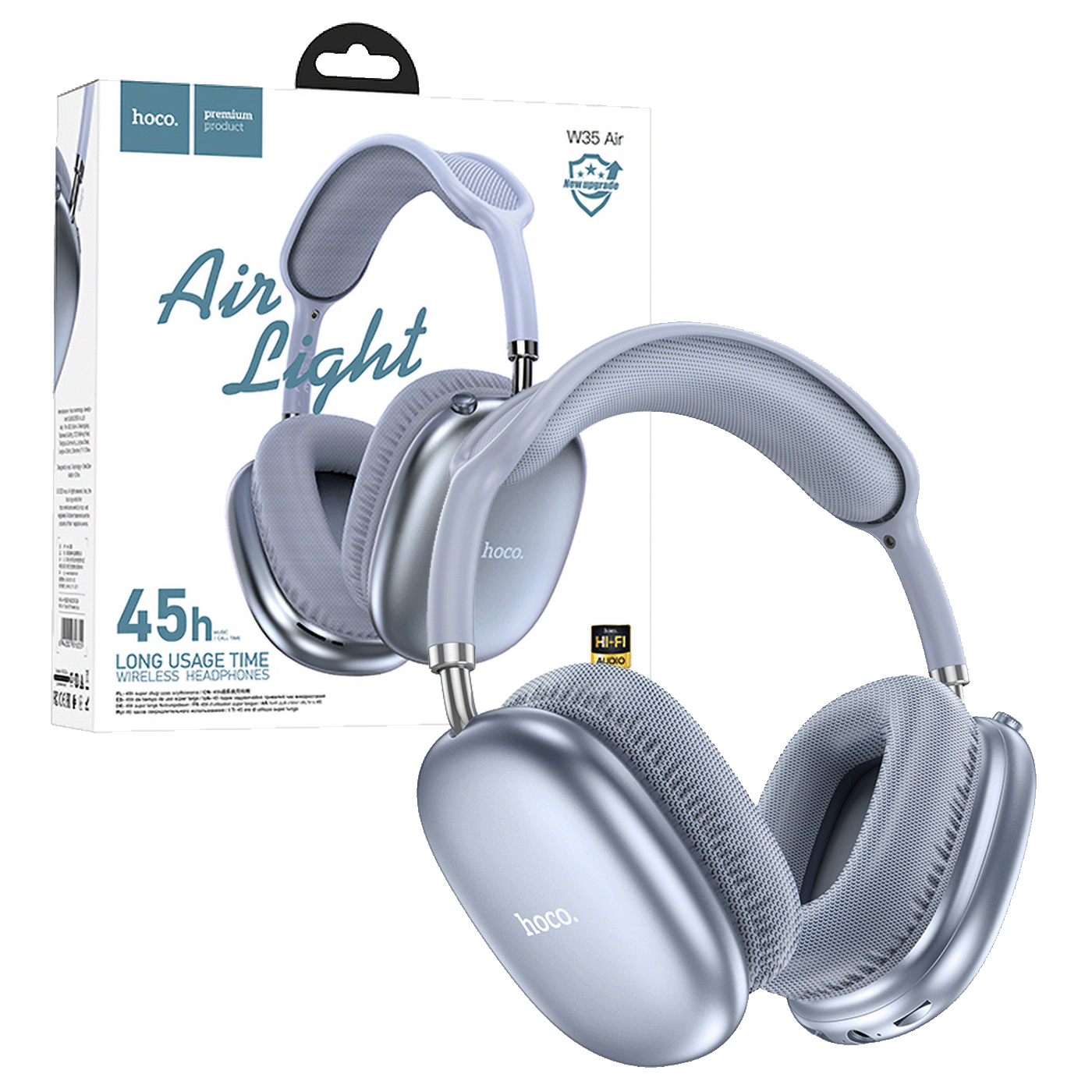 hoco. Slušalice bežične sa mikrofonom, Bluetooth, plava - W35 Air Triumph Blue
