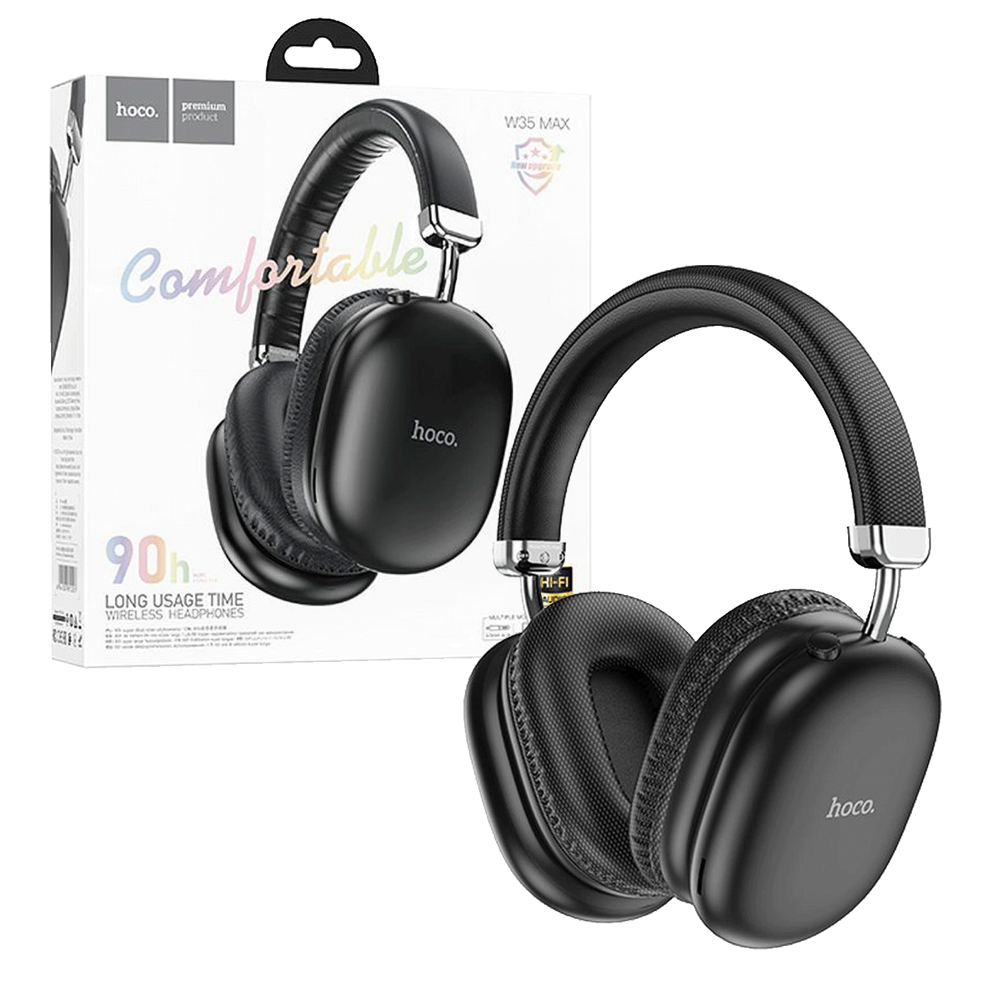 hoco. Slušalice bežične, Bluetooth - W35 Max Joy Black