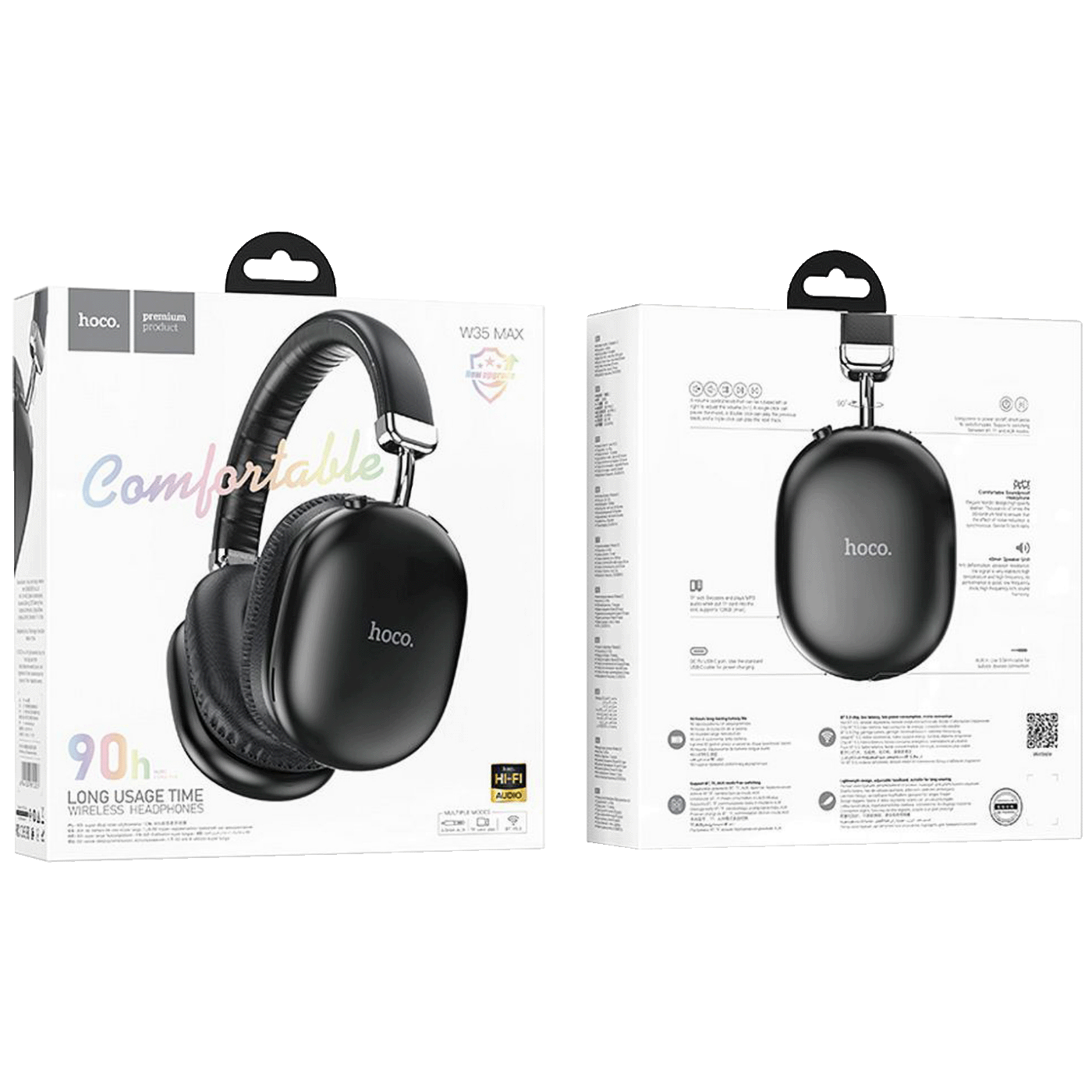 hoco. Slušalice bežične, Bluetooth - W35 Max Joy Black