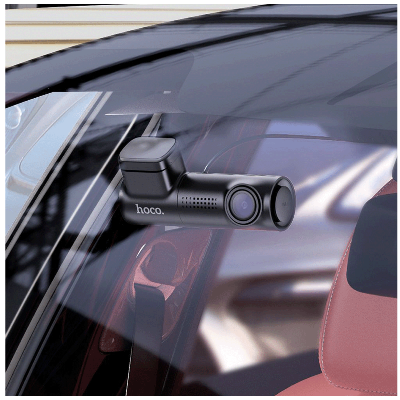 hoco. Auto kamera, 2 Mpxiel, 0.96" TFT, FullHD, microSD, WiFi - DV1
