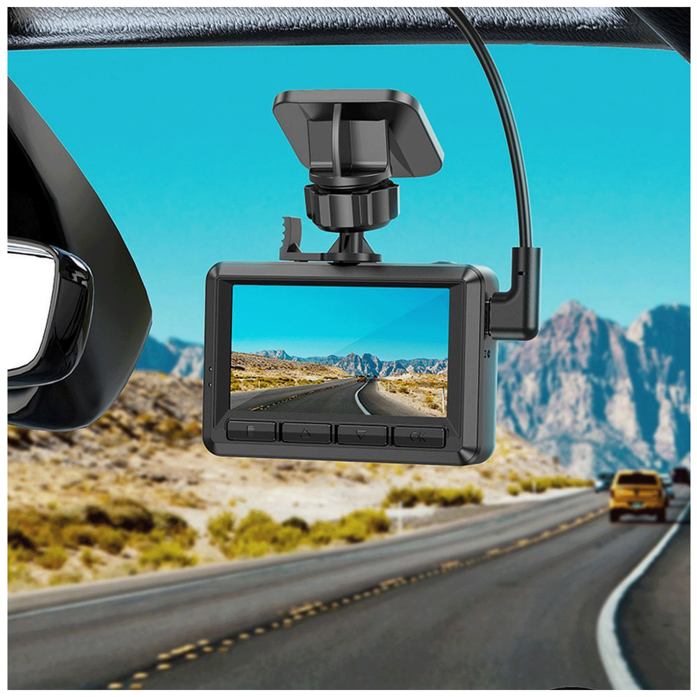 hoco. Auto kamera, 2 Mpxiel, 2.45 IPS", FullHD, microSD - DV2