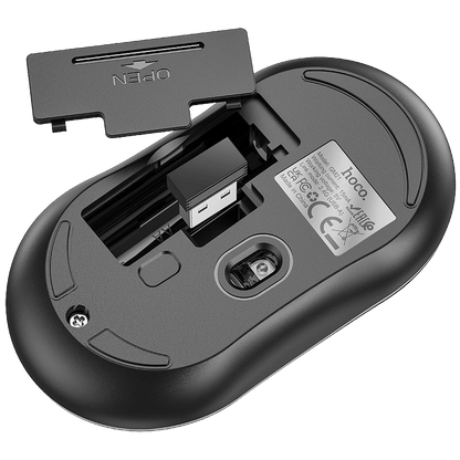 hoco. Miš bežični, optički, 1600 dpi, 2.4 GHz, USB nano - GM21 Platinum Black/Yellow