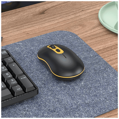 hoco. Miš bežični, optički, 1600 dpi, 2.4 GHz, USB nano - GM21 Platinum Black/Yellow