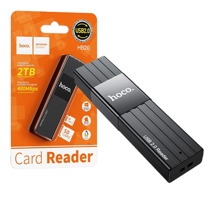 hoco. Čitač kartica, 2u1, USB - HB20 Mindful