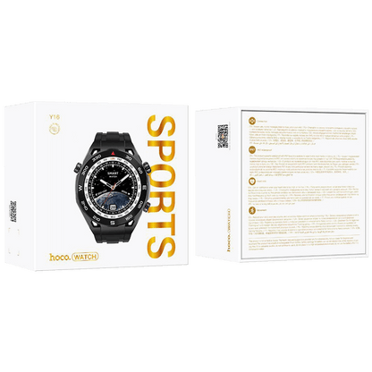 hoco. Pametni sat, 1.39" zaslon, Bluetooth, IP67 - Y16 Black
