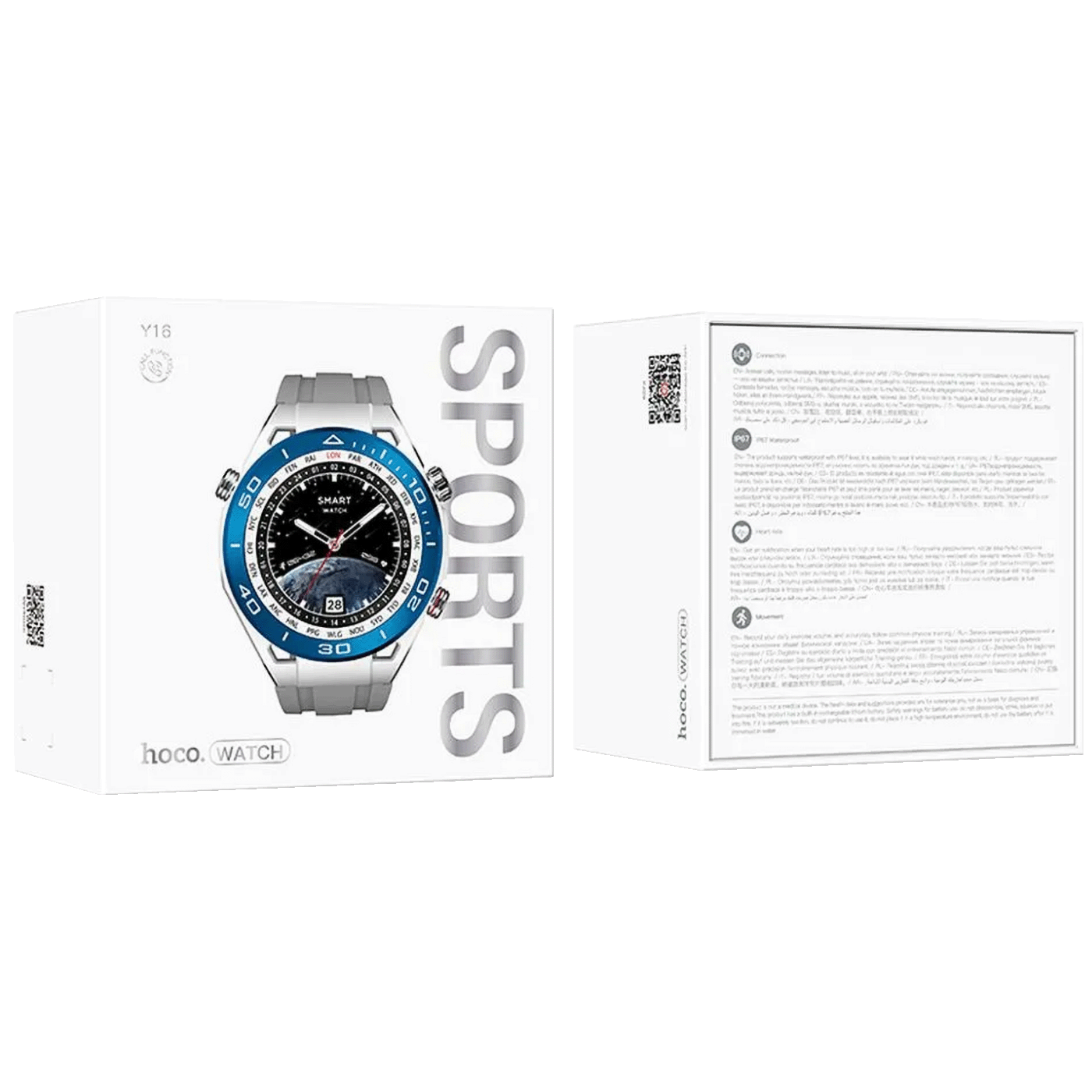 hoco. Pametni sat, 1.39" zaslon, Bluetooth, IP67 - Y16 Silver
