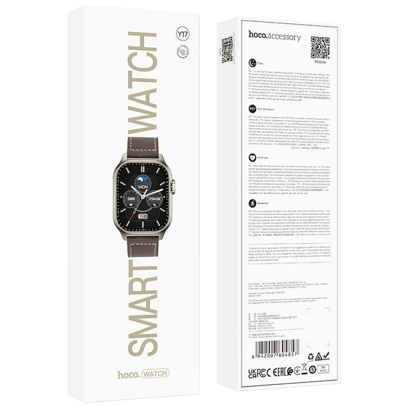hoco. Pametni sat, 2.03" zaslon, Bluetooth, IP67 - Y17 Gold