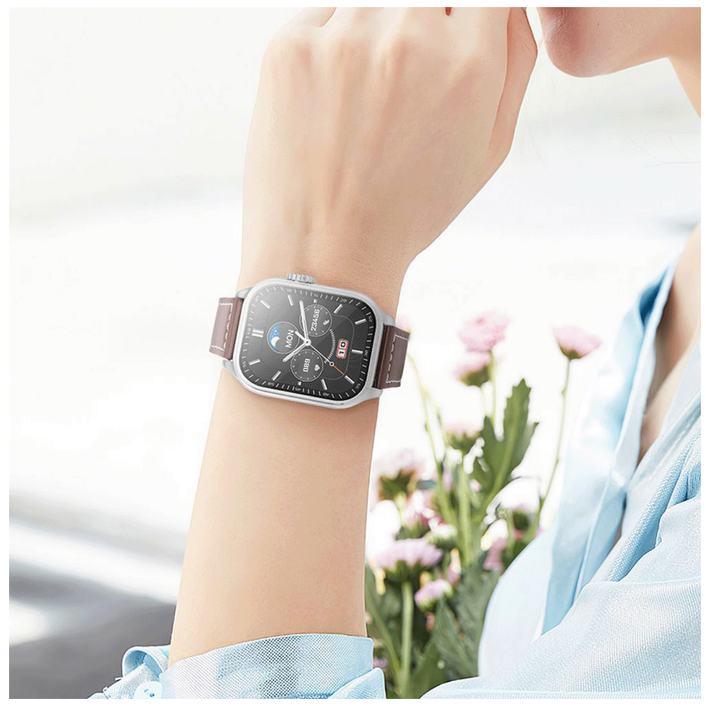 hoco. Pametni sat, 2.03" zaslon, Bluetooth, IP67 - Y17 Silver