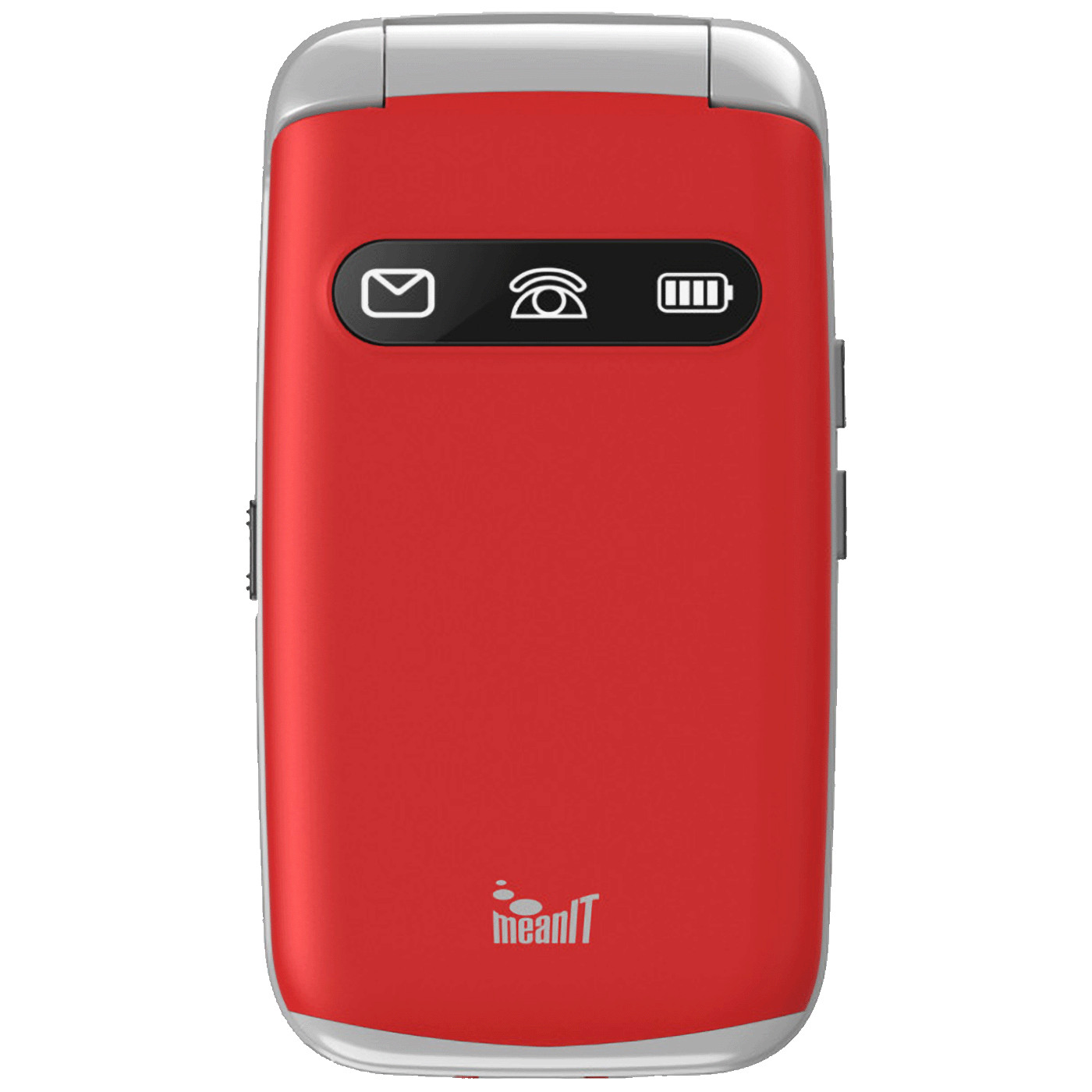 MeanIT Telefon mobilni, 2.8" ekran, Dual SIM, SOS tipka - SENIOR FLIP MAX Red