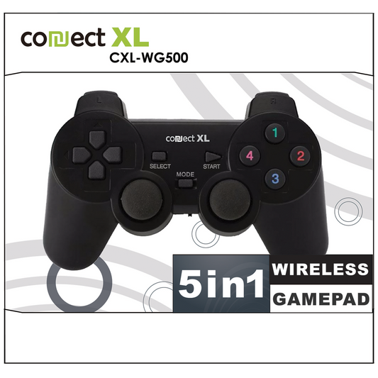 Connect XL Gamepad wireless, 5u1, PC i PS1/2/3,  2,4GHz, 10met - CXL-WG500