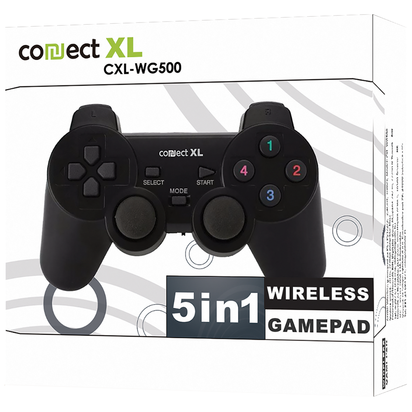 Connect XL Gamepad wireless, 5u1, PC i PS1/2/3,  2,4GHz, 10met - CXL-WG500