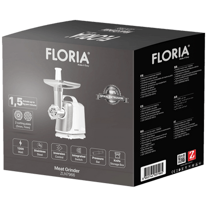 Floria Mašina za mljevenje mesa, snaga 1300 W - ZLN7966