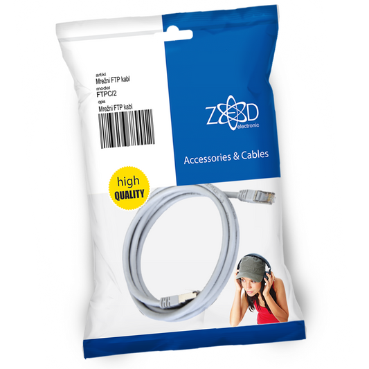ZED electronic Mrežni FTP kabl, CAT5E, 2 met - FTPC/2