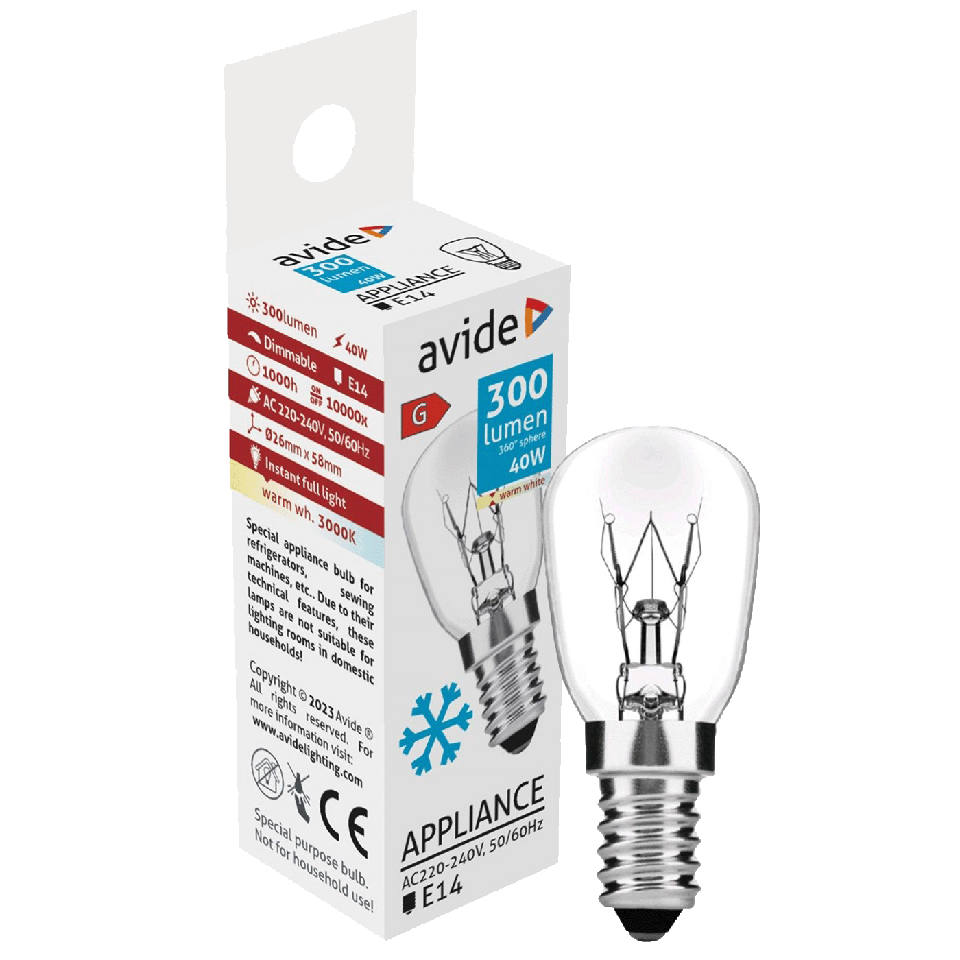 Avide Sijalica za frižider, LED 40W, E14, 3000K - Cooling Bulb 40W E14