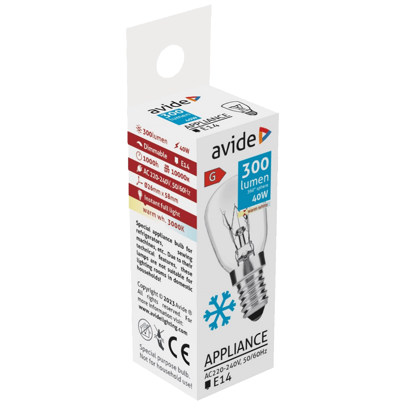 Avide Sijalica za frižider, LED 40W, E14, 3000K - Cooling Bulb 40W E14