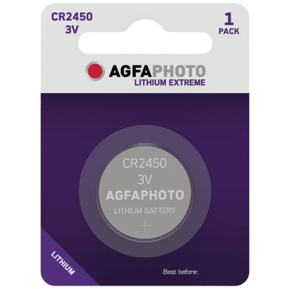 Agfa Baterija litijska, CR2450, 3V, dugmasta, blister 1 kom. - CR2450 B1