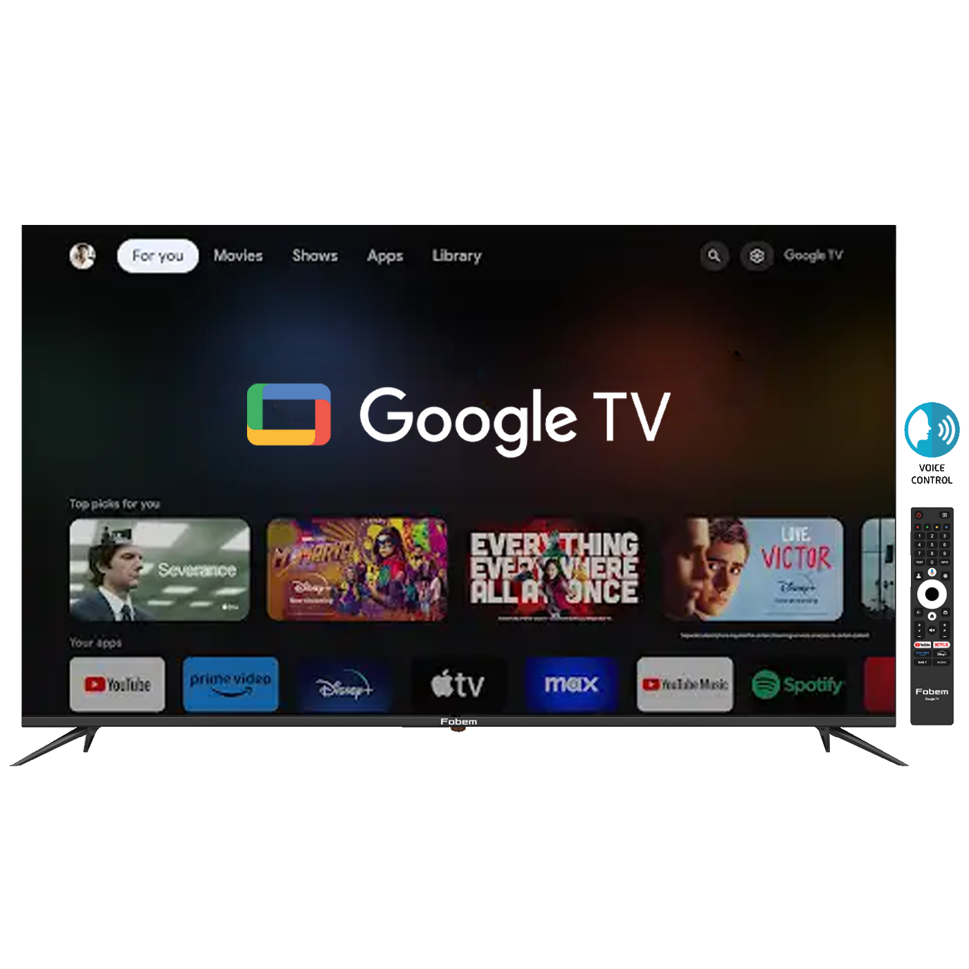 Fobem Televizor Smart LED 4K UltraHD 65" ,Google TV - MT65EG8000F
