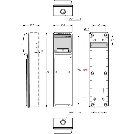 Famatel Kombo kutija za osigurače i ind. utičnice 6/3 - 3960