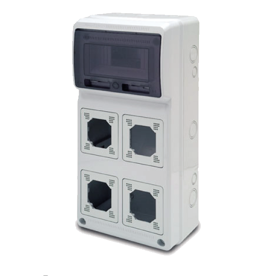 Famatel Kombo kutija za osigurače i ind. utičnice 8/4 - 3961