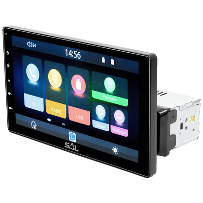 SAL Auto radio, 4 x 45W, 9" LCD Display, BT, USB, microSD - VB X1000