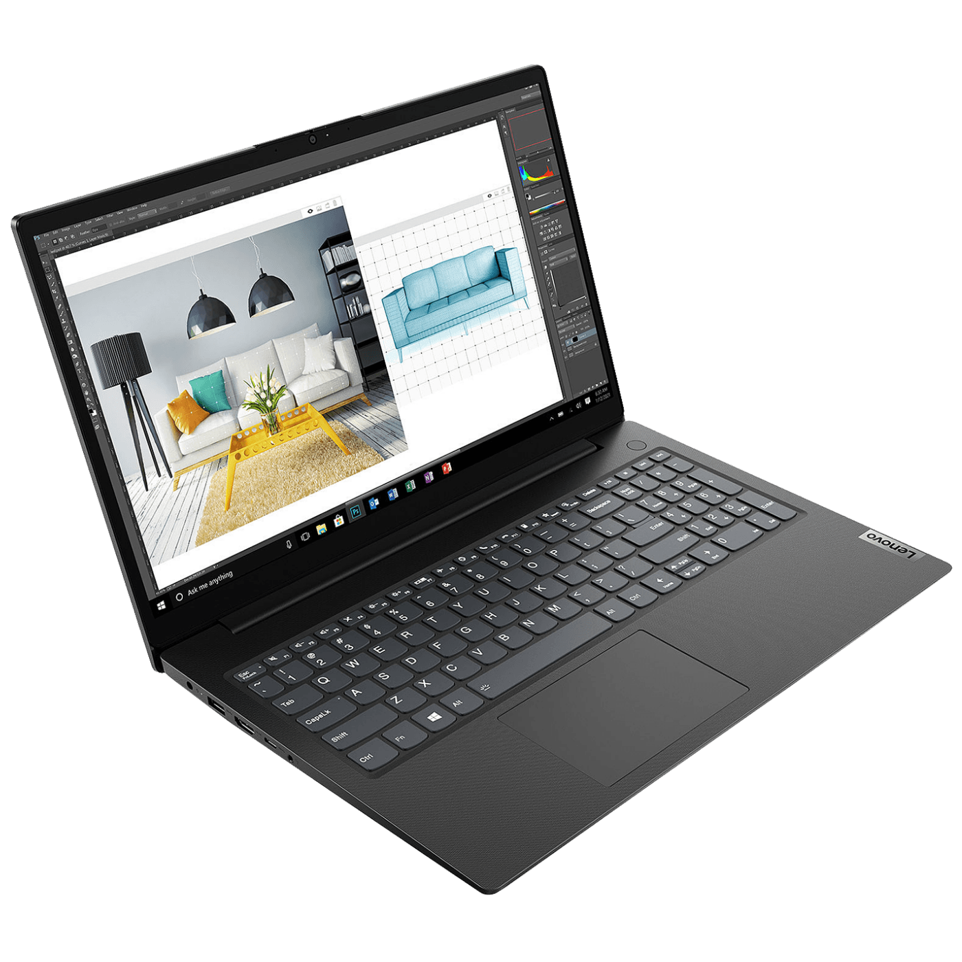 Lenovo Laptop 15.6", Intel Celeron N4500, 8GB DDR4, SSD 256 GB - V15-IJL; 82QY00PEGE