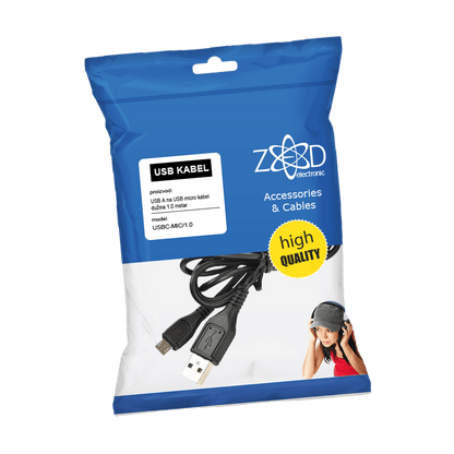 ZED electronic USB A na USB micro kabl, dužina 1.0 metar - USBC-MIC/1,0