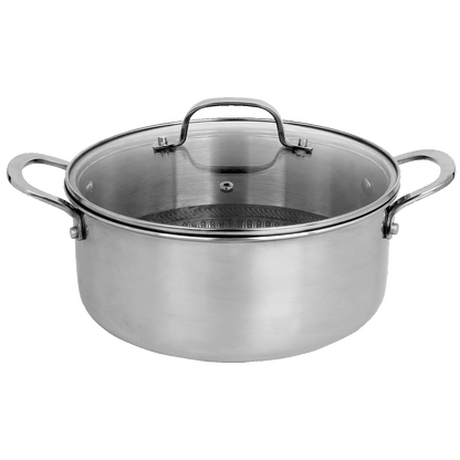 Zilan Kaserola sa staklenim poklopcem, 24 cm, troslojno posuđe - ZLN9648