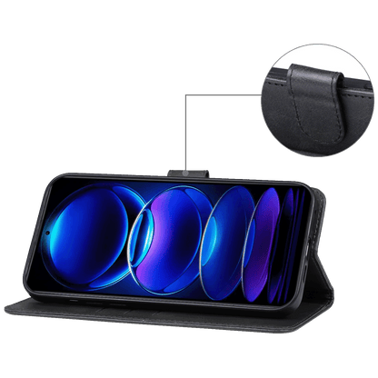 NN-Su Futrola preklopna za Redmi Note 13 Pro, koža, crna - Redmi Note 13 Pro 5G Phone Case(Bl)