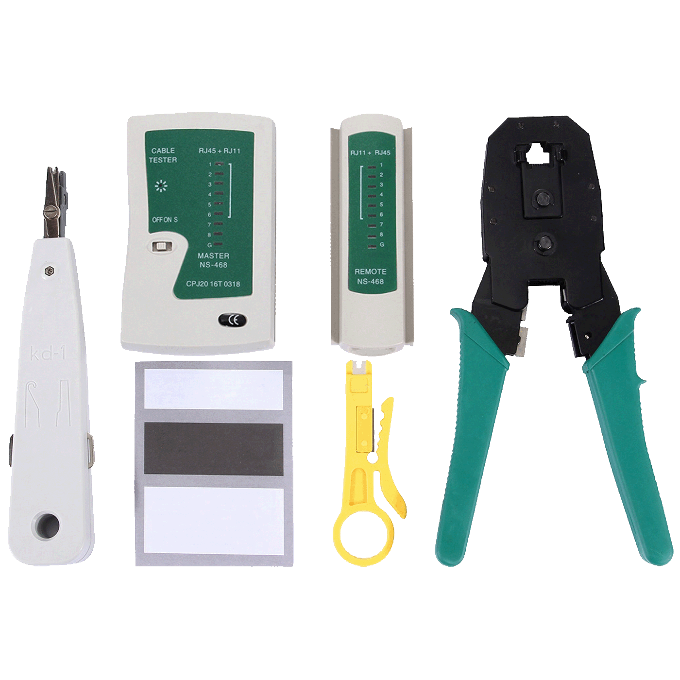 NN-Su Alat za motažu LAN i telefonskih konektora, set - 5in1 RJ45/RJ11/Cat5/Cat6 Tools