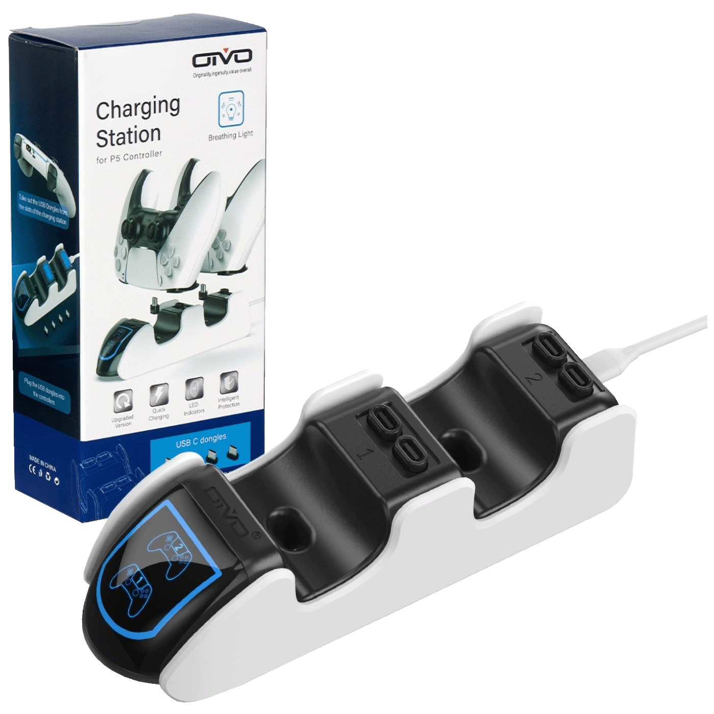 NN-Su Stanica za punjenje bežičnih kontrolera za PS5 - Dual Charging Dock For PS5