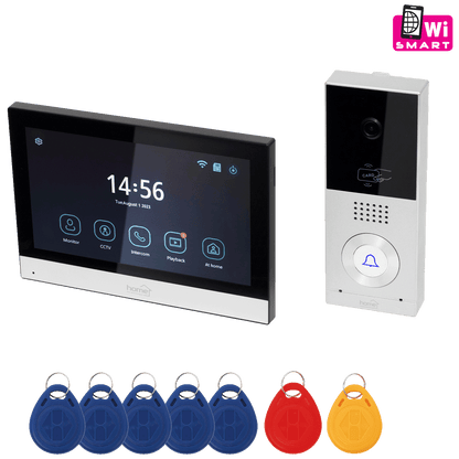 home Žični video interfon, 7" zaslon, AHD kamera, RFID, IP65 - DPV SMART