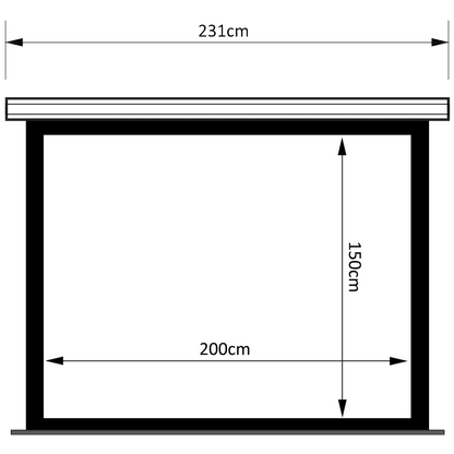 Maclean Platno za projektor sa motorom i zatezanjem, 200 x 150 cm - MC-992