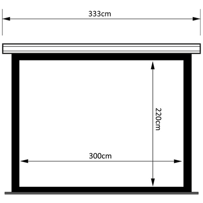 Maclean Platno za projektor sa motorom i zatezanjem, 300 x 220 cm - MC-952