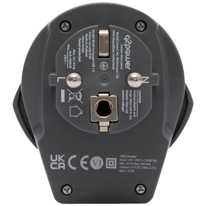 q2power Adapter, putni, univerzalni sa USB-om - World to Europe USB