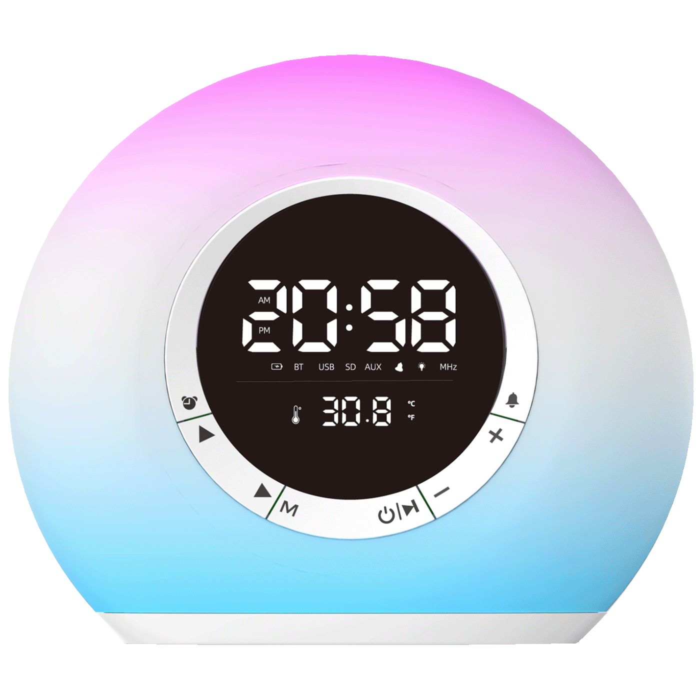 MeanIT Zvučnik bežični, Radio Alarm Sat, Bluetooth - B15