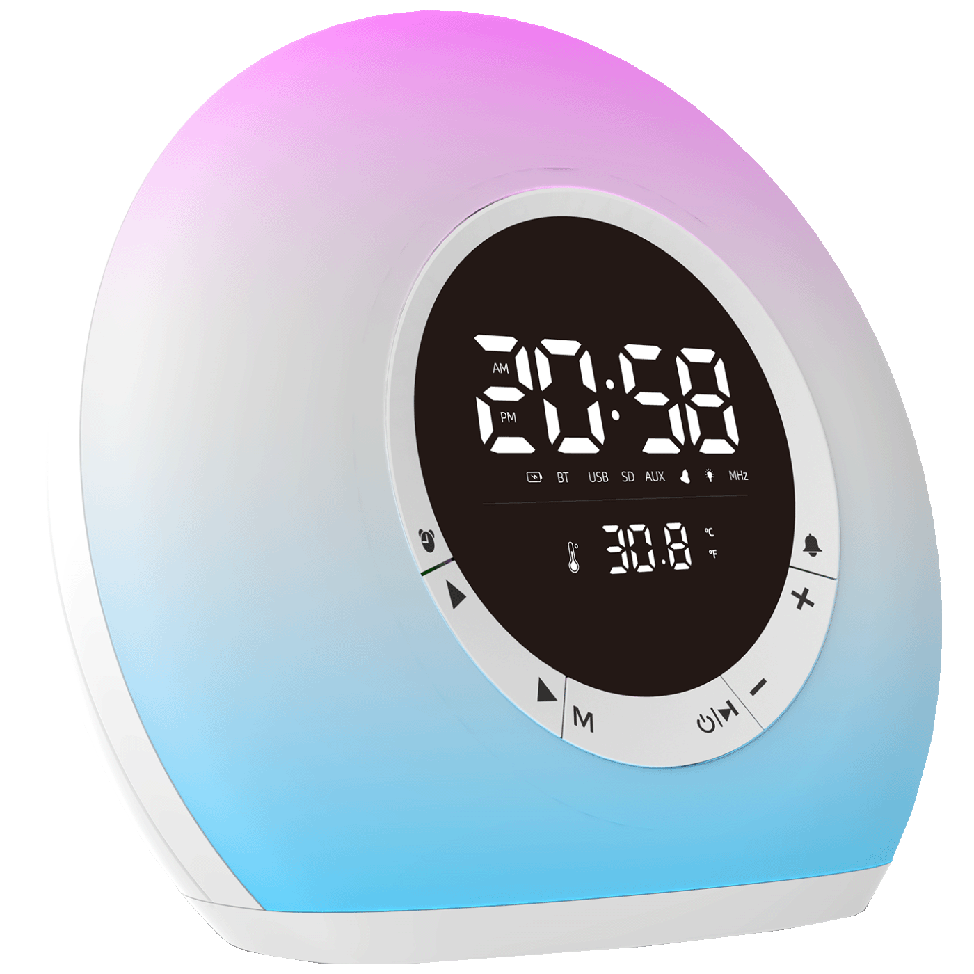 MeanIT Zvučnik bežični, Radio Alarm Sat, Bluetooth - B15