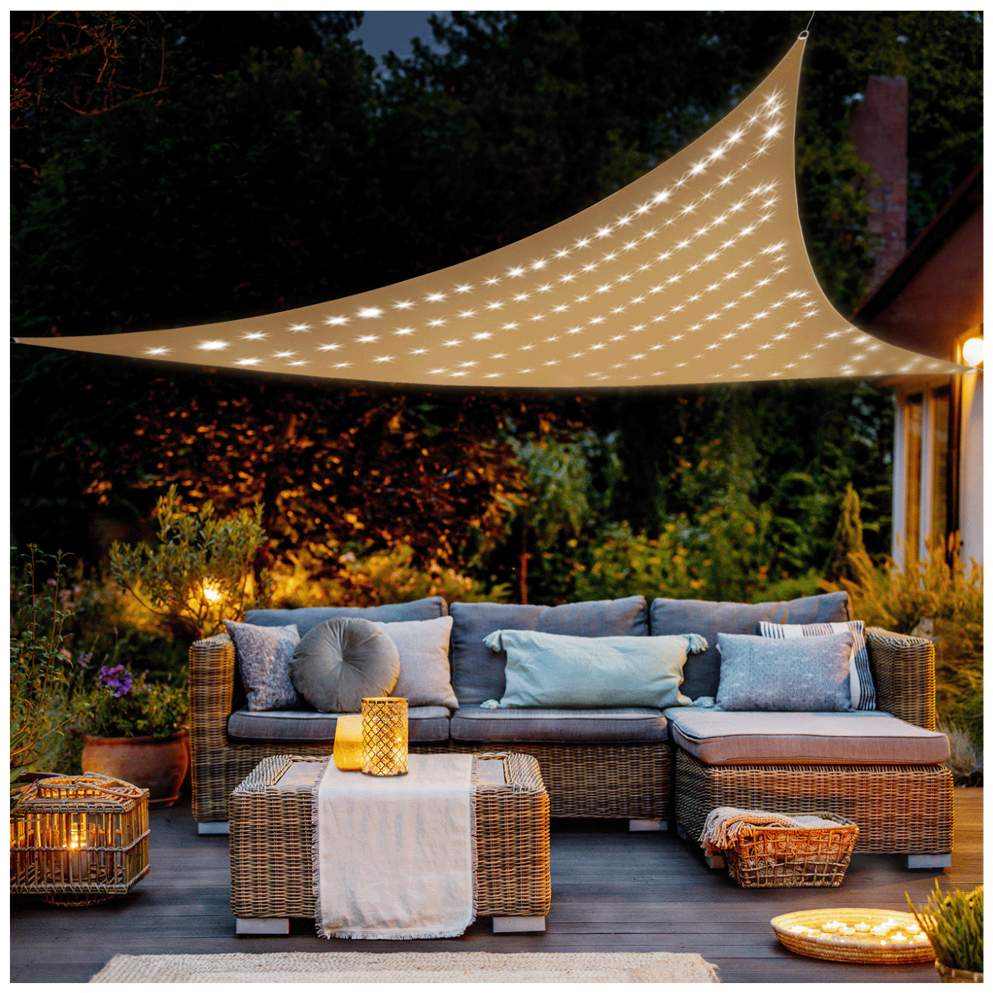 home Tenda sa solarnim panelom, 140 LED, 8 programa - MXNV3